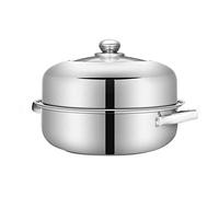 Vaporera de Acero Inoxidable Caldera de vapor gruesa caldera cocina múltiples olas para Uso en la Cocina(2 Tiers)