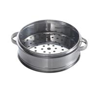 Vaporera de Acero Inoxidable con Asas 18cm para Dumplings y Buns | Cesta Compacta para Cocina Doméstica, Orificios de Vapor Uniformes, Adecuado para Piso y Cocineros Caseros
