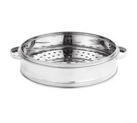 Vaporera de acero inoxidable para cocinar arroz, verduras y más en una sola vez (vaporizador de 18 cm)
