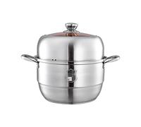 Vaporera de Acero Inoxidable Steamer Thickened Double-layer Three-layer Multi-function Household para Uso en la Cocina(Two layers)