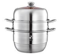 Vaporera de Acero Inoxidable Steamer Thickened Double-layer Three-layer Multi-function Household para Uso en la Cocina(Three layers)