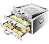 Vaporera de acero inoxidable: vaporera versátil de 2 capas con divisores extraíbles para cocinar al vapor verduras, mariscos y más.