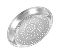 Vaporera de Cocina Versátil de Acero Inoxidable Tapa para Casa | Drenaje Rápido, Agujeros Redondos y Borde Liso, Apta para Maíz y Dumplings, Color Plata