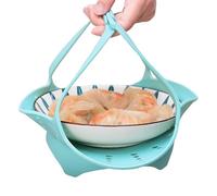 Vaporera de silicona - Cesta multiusos para cocinar al vapor | Silicona flexible segura para alimentos, se expande para adaptarse a diferentes utensilios de cocina, fácil limpieza, solución de cocción