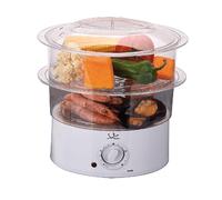Vaporera - Jata CV200 Potencia 400W, Capacidad 3,5L, 2 cestas apilables