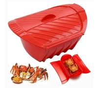 Vaporera microondas y estuche de vapor para microondas de Silicona Platino 1L - Cocina al Vapor Saludable, Apto para Horno, Air Fryer y Lavavajillas - Ideal para Meal Prep, Verduras y Arroz