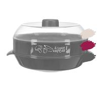 Vaporera para Microondas - Cocina al Vapor Rápida y Saludable - Estuche de Vapor fácil de Limpiar - Ideal para Verduras, Pescado y Carne. Color Gris.