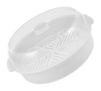 Vaporera para Microondas con Tapa, Cesta de Vapor PP de Color Blanco | Cocina Uniforme, Uso en Oficina y Dormitorio, Apta para Bollos y Dumplings