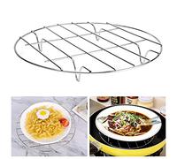 Vaporera redonda de acero inoxidable, rejilla para freír multiusos, soporte, accesorios para freidoras de vapor, utensilios de cocina para freidoras, vaporizadores, hornos microondas, hornear
