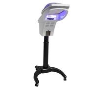 Vaporizador capilar, vaporizador capilar profesional de pie con 7 luces for acondicionamiento profundo, vaporizador capilar de pie con altura ajustable, máquina de tratamiento capilar(White)