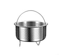 Vaporizador de acero inoxidable para verduras, huevos de arroz, carne y mariscos con diseño estable del pie para la seguridad (A)
