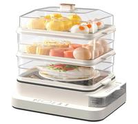 Vaporizador de alimentos, 18 L, 800 W con 3 horas de mantenimiento, inicio de retardo de 24 horas, apagado automático, temporizador de 60 minutos para una preparación saludable de comidas