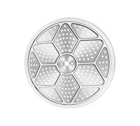 Vaporizador de cocina de acero inoxidable 304, estante redondo, bandeja de vapor, placa de soporte para bola de masa hervida de dim sum, herramienta de cocina de alimentos, plata (31 cm)