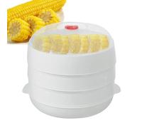 Vaporizador de cocina para microondas, diseño de tapa y bandeja apilable, cuenco duradero para cocinar carne, pescado, verduras, maíz, albóndigas, tocino y preparación de comidas, plato para