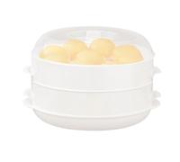 Vaporizador de horno microondas, cuenco apilable multifuncional, cocina de verduras y pescado, para almuerzo, comida, verduras, apartamento, recalentamiento, cocina, comedor, preparación de alimentos