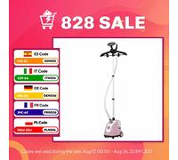 Vaporizador de ropa vertical HOMCOM, 1.4 L, 1950 W, salida de vapor 32 g/min, varilla telescópica, rosa y negro Rosa