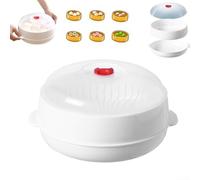 Vaporizador de vapor ajustable para microondas con tapa transparente, rejillas de ventilación densas y construcción de borde reforzado para resultados consistentes (engrosamiento único)