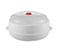 Vaporizador de verduras para microondas 1 pieza - Hardware de mantenimiento culinario, tamaño de 9,65 x 9,65 x 4,92 pulgadas Construcción resistente al calor, sinónimo de matriz, accesorio | Bandeja p