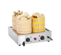 Vaporizador eléctrico comercial con temperatura ajustable y recordatorio de agua baja para cocinar alimentos crudos y preparados