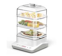 Vaporizador eléctrico con pantalla táctil, temporizador de 24 horas, protección antiseco, para cocinar y preparar comidas saludables