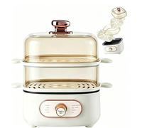 Vaporizador EléCtrico De Alimentos De 1200 W, 10,5 L De Gran Capacidad, 2 Niveles Con Cestas Apilables Y Mango Aislante Del Calor, 8 Modos De CoccióN, Para Verduras, Arroz, AlbóNdigas, Mariscos