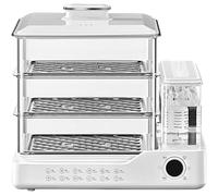 Vaporizador eléctrico de alimentos de 3 niveles, 24 L, cestas apilables para verduras o carnes, 800 W, pantalla táctil, cita de 12 horas, tanque de agua independiente