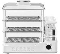 Vaporizador eléctrico de alimentos, vaporizador de verduras de 3 niveles con pantalla táctil, temporizador de 12 horas, tanque de agua independiente para cocinar eficientemente en casa