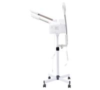 Vaporizador facial profesional 3 en 1 con vapor frío/caliente y lupa - 750 W Nano vaporizador facial para casa/salón, iluminación, función de ozono, altura regulable 33,5-47,6 pulgadas, depósito de