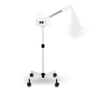 Vaporizador facial profesional, vaporizador facial con niebla caliente y función de temporizador para hidratación profunda, vaporizador facial ajustable en altura sobre ruedas con pantalla táctil y
