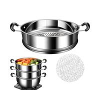 Vaporizador para cocinar, vaporera de acero inoxidable | utensilios de cocina caja de vapor para comidas bollos huevos gruesos sopa de pescado y marisco postres pasteles hogar todos los días