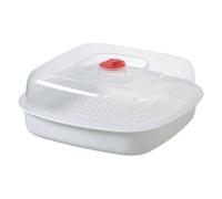 Vaporizador para microondas, cesta de cocina de grado alimenticio con tapa, recipiente de cocción para microondas para verduras, arroz, pescado, bollos, alimentos para bebés, fácil almacenamiento de
