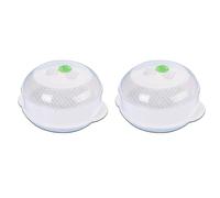 Vaporizador para microondas con tapa transparente, plástico apto para alimentos, compacto, 21 x 21 x 12 cm, para cocinar saludablemente, verduras y sobras, fácil de limpiar, color blanco