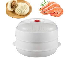 Vaporizador Para Microondas - Juego De Utensilios De Cocina Con Bandeja Con Tapa, Recipiente Para Cocer Verduras, Tazón Para Calentar Alimentos | Herramienta eficiente de preparación de comidas para P
