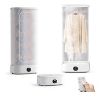 Vaporizador Vertical Automático Y Secadora De Ropa Portátil, Sisteme De Cuidado De Prendas Plegable De 1000W Con Control Remoto Y Temporizador De 240 Minutos, Tendedero Compacto