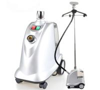 Vaporizador y plancha de vapor de 2200 W, vaporizador de pie para ropa, eliminador de arrugas amortiguador, plancha de vapor vertical con ruedas y depósito de agua de 3 l, cepillo de vapor profesional