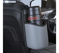 VAPORVERSE 1 Pieza Portavasos Coche para Seat Ibiza FR Mk5 6F, 2017-2022 2023 2024 2025 2026 Cuero Premium Organizador con Correas Ajustables Bolsa de Almacenamiento,Grey