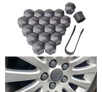 VAPORVERSE 20 Piezas Tapas para Tuercas de Rueda para Mercedes Benz EQC N293 I 2019-2024, Tapones Tornillos Ruedas Coche de Neumáticos con Extractor,Grey-19mm