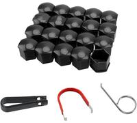 VAPORVERSE 20 Piezas Tapas Tuercas Rueda Cubierta de Tornillo para Dacia Duster Spring Logan Sandero Jogger, Tapones Tornillos Ruedas de Neumático Hexagonal Exterior Accesorios,17mm