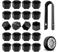 VAPORVERSE 20 Piezas Tapones Tornillos Ruedas Coche para VW Tiguan 2016-2024, Tapa de Tuerca de Rueda Cubierta de Tuerca de Neumático Tapa de Tornillo Antirrobo,19mm
