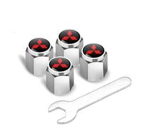 VAPORVERSE 4 Piezas Car Tyre Valve Caps para Mitsubishi Carisma (1999-2004), Tapa de Válvula de AluminioTapas de Válvula de Auto Tapas de Válvulas de Neumático,Silver