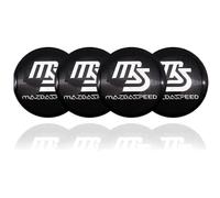 VAPORVERSE 4 Piezas Coche Rueda Tapacubos Pegatina para Mazda 6 2007-2012 56mm, Coche Estilo Accesorios Rueda Tapas Coche Hub Tapas Pegatinas