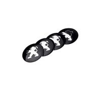 VAPORVERSE 4 Piezas Coche Rueda Tapacubos Pegatina para Peu-geot 207 CC 2009-2015, Coche Estilo Accesorios Rueda Tapas Coche Hub Tapas Pegatinas,56mm