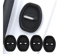 VAPORVERSE 4 Piezas Cubierta Cerradura Puerta Coche para Audi Q5 GU Sportback 2024 2025+, Funda Protectora De Silicona para Cerradura De Puerta De Coche Almohadillas Silenciosas Silicona,Black