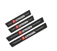 VAPORVERSE 4 Piezas Pegatina para Umbral de Fibra Carbono de Coche para Citroen C-Elysee C4 C5 C6 C4L Berlingo C-Crosser Accesorios, Protector Umbral Puerta Antidesgaste,A