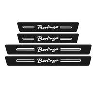 VAPORVERSE 4 Piezas Pegatina para Umbral de Fibra Carbono de Coche para Citroen E-Berlingo Multispace 2017+ Accesorios, Protector Umbral Puerta Antidesgaste,White