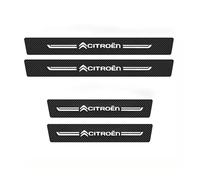 VAPORVERSE 4 Piezas Pegatina para Umbral de Fibra Carbono de Coche para Citroen Jumpy Accesorios, Protector Umbral Puerta Antidesgaste,D