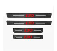 VAPORVERSE 4 Piezas Pegatina para Umbral de Fibra Carbono de Coche para Hyundai i30 Hatchback 2009-2019 Accesorios, Protector Umbral Puerta Antidesgaste,Red