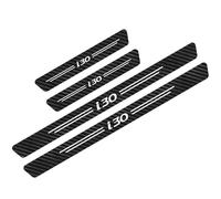 VAPORVERSE 4 Piezas Pegatina para Umbral de Fibra Carbono de Coche para Hyundai i30 N(PD)/i30 N Line(PD)/i30 Wagon(PD)/i30 Wagon 2000-2024 Accesorios, Protector Umbral Puerta Antidesgaste,White