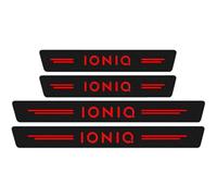 VAPORVERSE 4 Piezas Pegatina para Umbral de Fibra Carbono de Coche para Hyundai IONIQ 5 2025 Accesorios, Protector Umbral Puerta Antidesgaste,Red