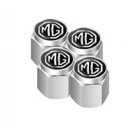 VAPORVERSE 4 Piezas Tapas de Válvula de Neumático para MG MG4 EV I 2022-2025, Antifugas con Anillo Sellador Sello Tapas de para Válvula,Silver